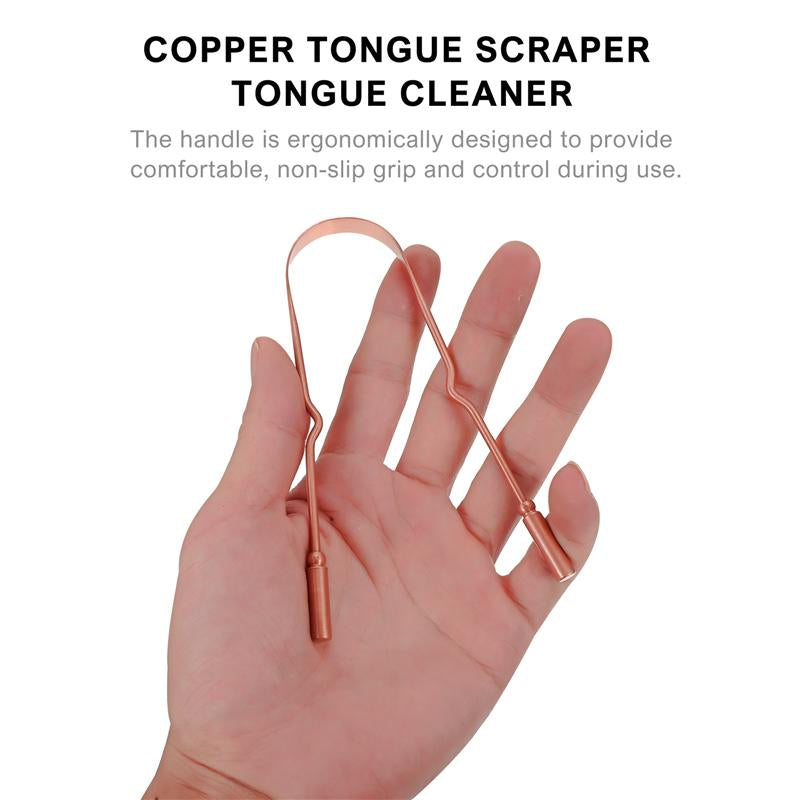 Copper Tongue Cleaner with Hygienic Travel Case by HitMyNeed