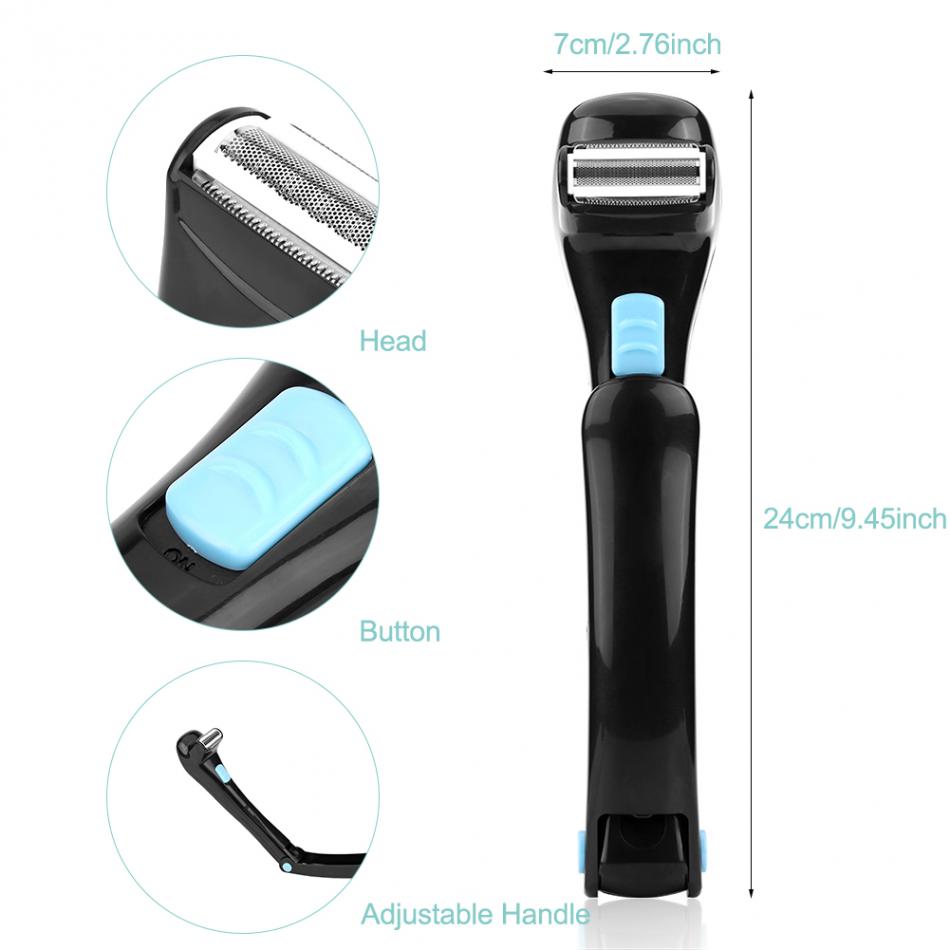 Cordless Back Shaver with 180° Folding Handle by HitMyNeed
