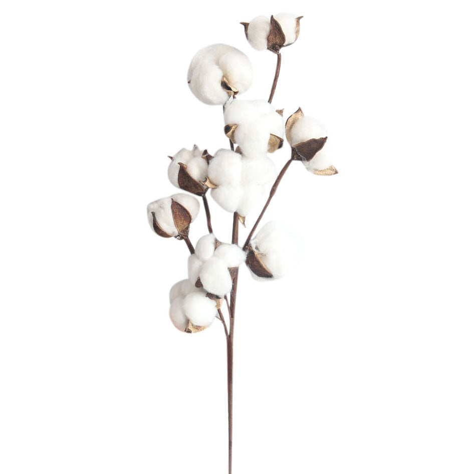 Cotton Artificial Flower Stem Home & Event Decor by HitMyNeed