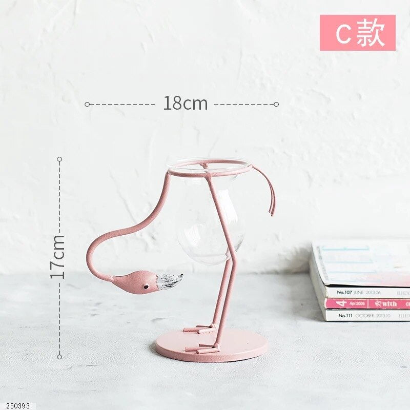 Creative Pink Flamingo Vase Set of 3 by HitMyNeed
