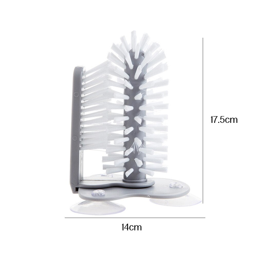 Cup Cleaner for Sink with 360° Brush and Suction Base by HitMyNeed