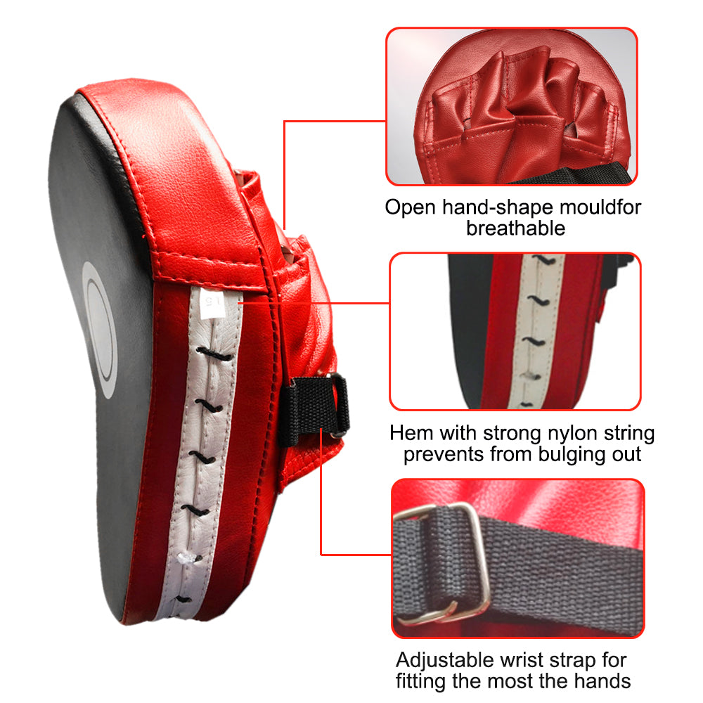 Curved Muay Thai Boxing Focus Mitt with 5-Finger Grip by HitMyNeed