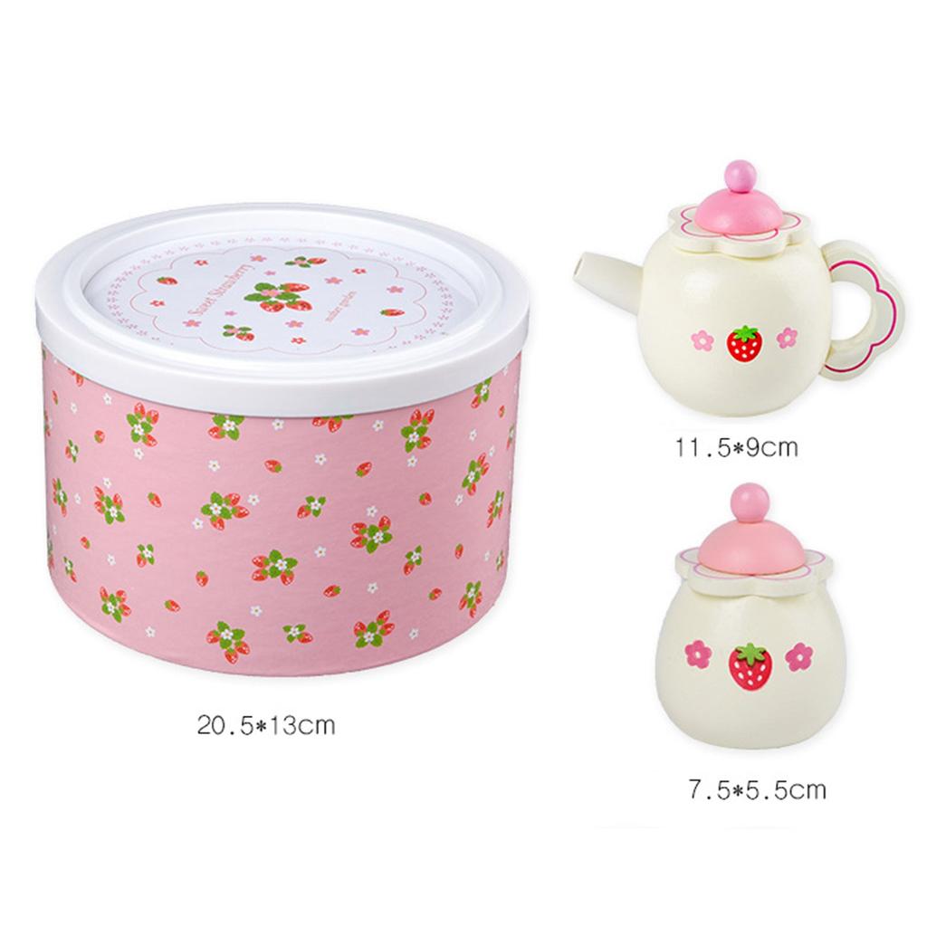 Cute Wooden Play Tea Set for Kids (17 Pieces) by HitMyNeed