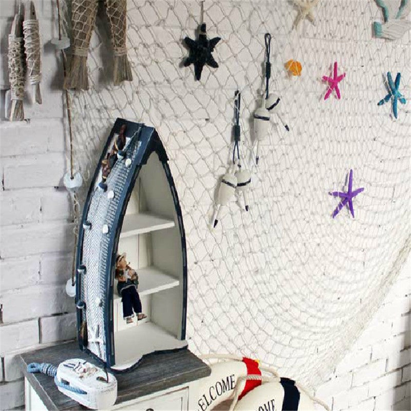Decorative Cotton Fishing Net Nautical Wall Decor by HitMyNeed
