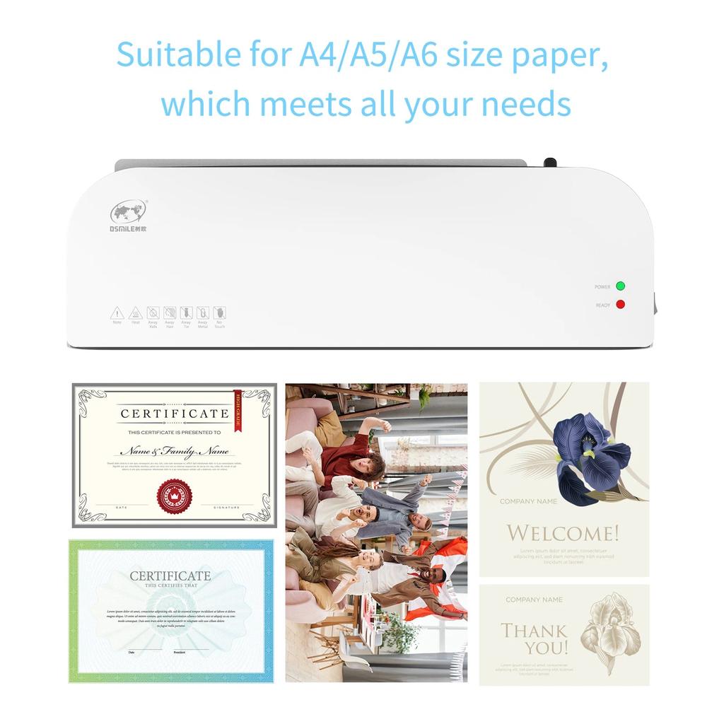 Desktop A4 Laminator Hot & Cold 2-Roller 9" Width by HitMyNeed