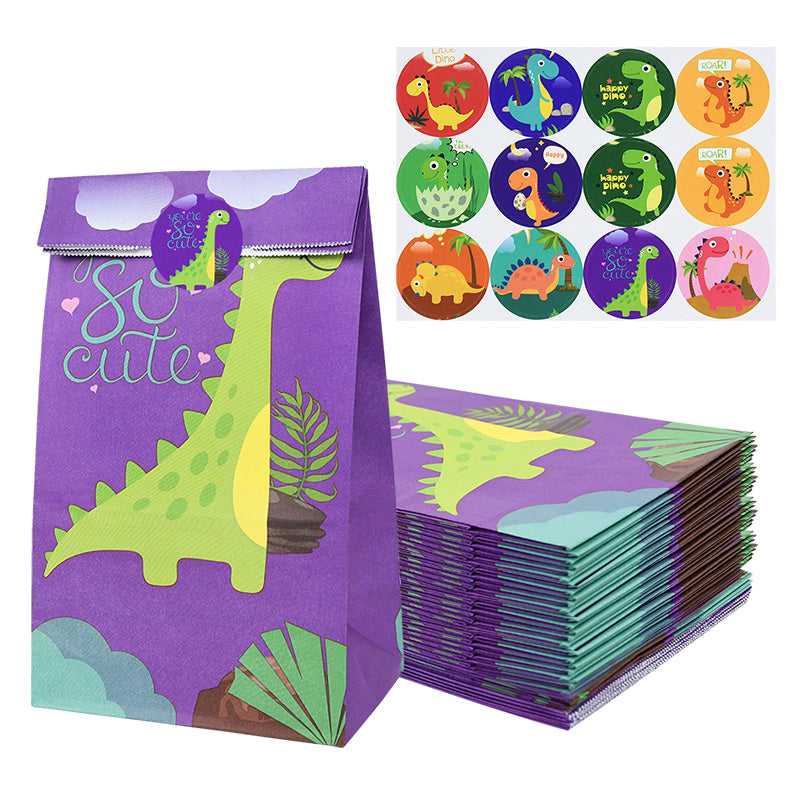 Dinosaur Candy Bags with Stickers (12 Pack) by HitMyNeed