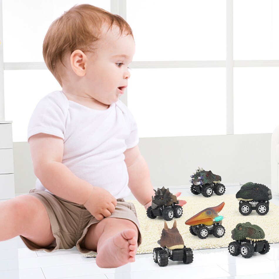 Dinosaur Pull Back Car Toy Set - 6 Piece by HitMyNeed