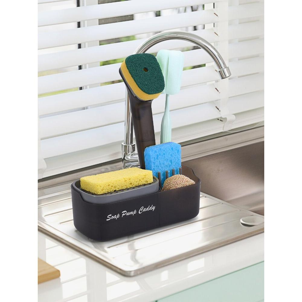 Dishwashing Soap Pump Sponge Caddy Organizer by HitMyNeed