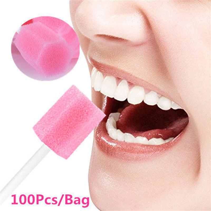 Disposable Oral Sponge Swabs 100-Pack by HitMyNeed