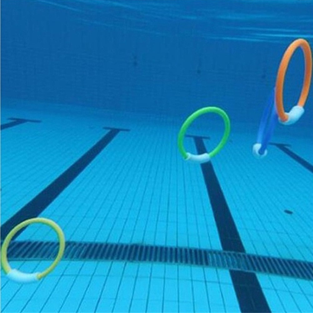 Diving Rings Swimming Pool Toy Set, 4 Pieces by HitMyNeed