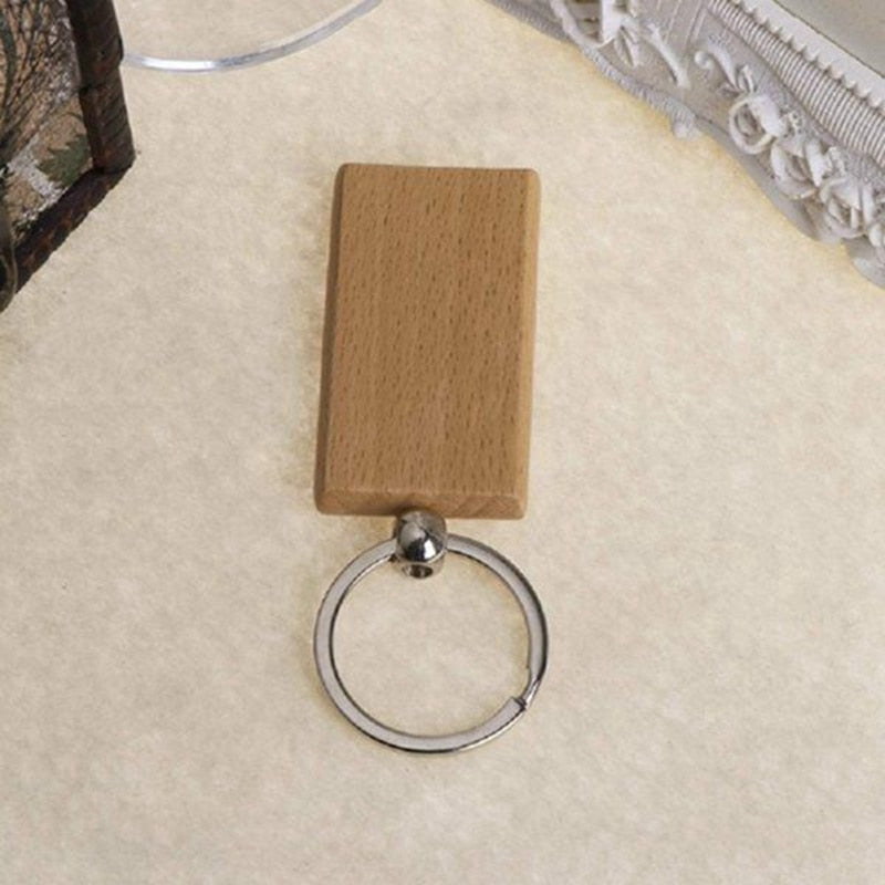 DIY Blank Wooden Keychains Set (60 Pieces) by HitMyNeed