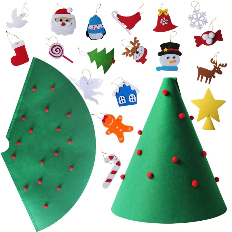 DIY Felt Christmas Tree and Ornaments for Kids by HitMyNeed