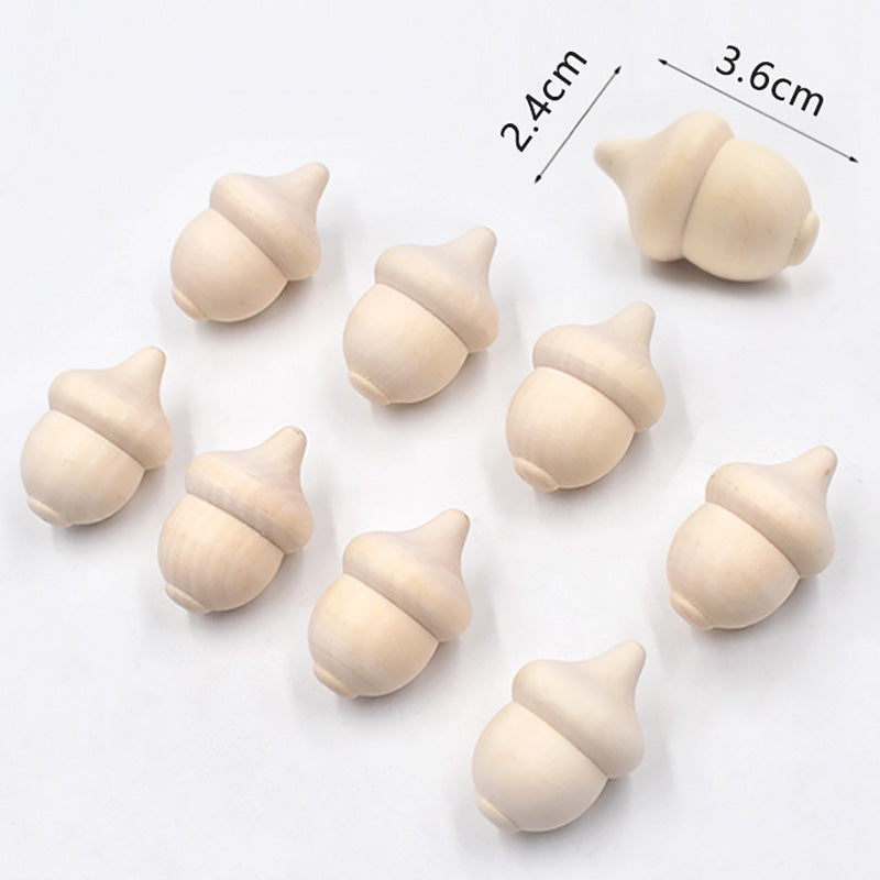 DIY Unfinished Blank Wood Acorns (Set of 10) by HitMyNeed