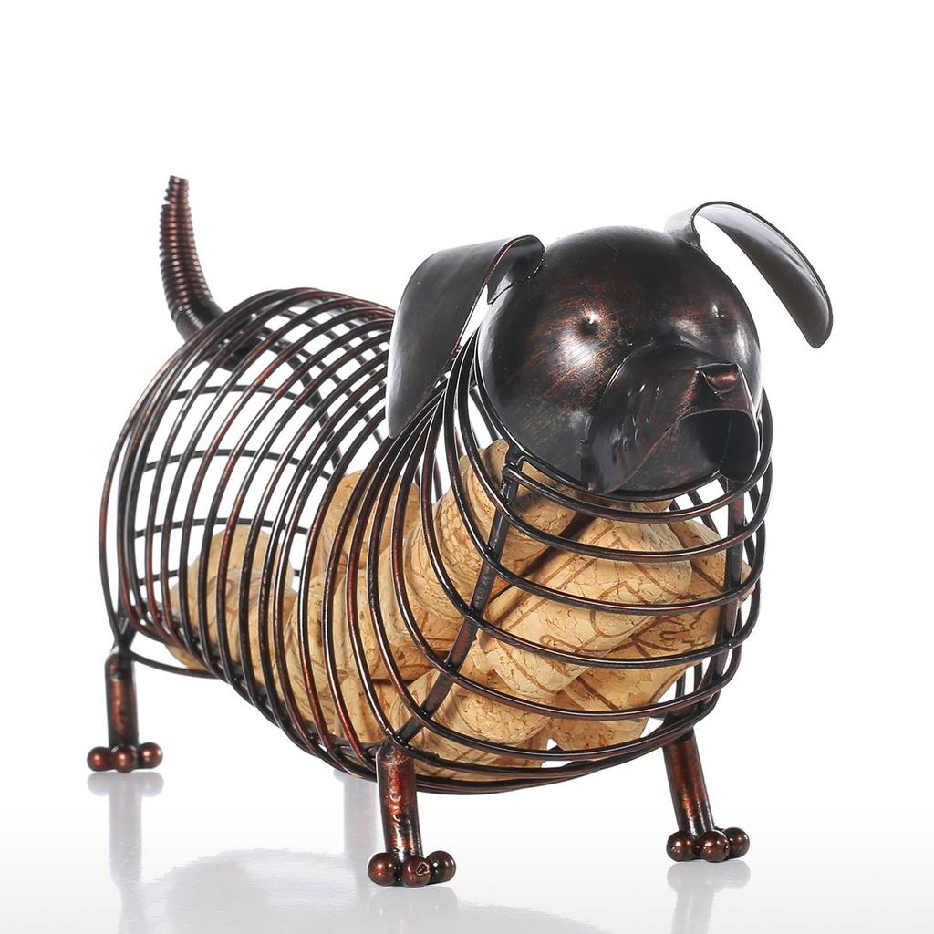 Dog Design Wine Cork Holder Metal Home Décor by HitMyNeed