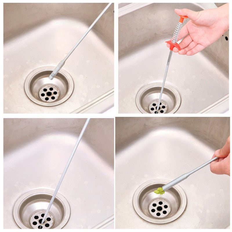 Drain Snake Clog Remover with Spring Grip Claw by HitMyNeed