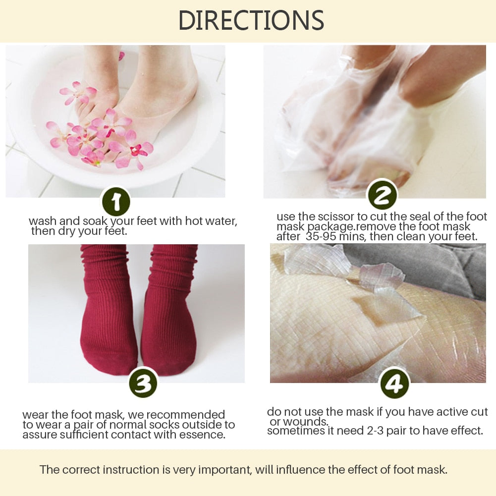 Efero Exfoliating Foot Mask Sheets (2 Pairs) by HitMyNeed