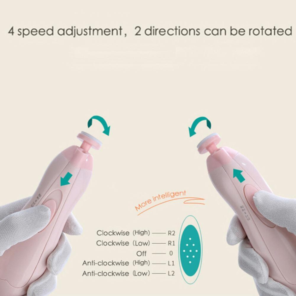 Electric Baby Nail File & Cuticle Trimmer Set by HitMyNeed