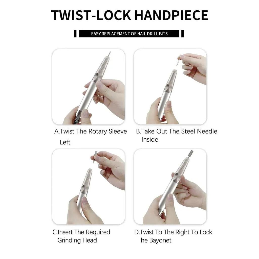 Electric Nail File 35000 RPM Cordless Brushless Drill by HitMyNeed