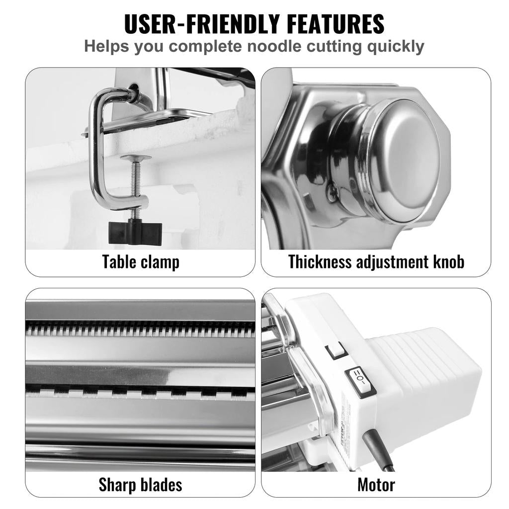 Electric Stainless Steel Fresh Pasta Maker Machine by HitMyNeed