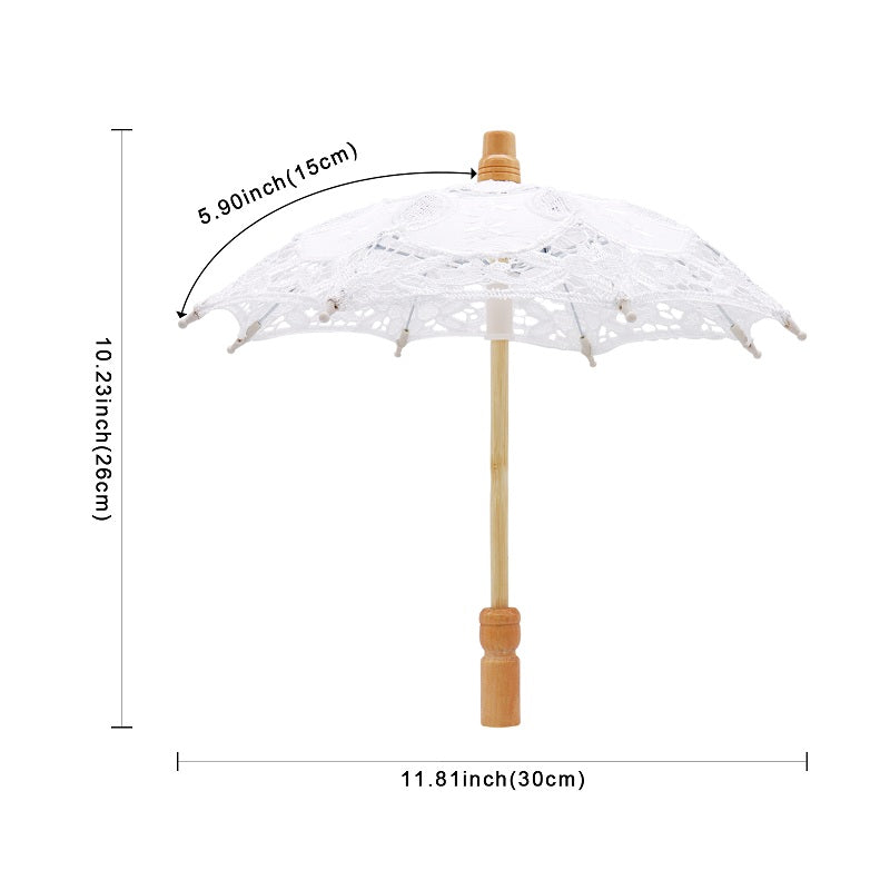Embroidered Mini Lace Umbrella Parasol by HitMyNeed