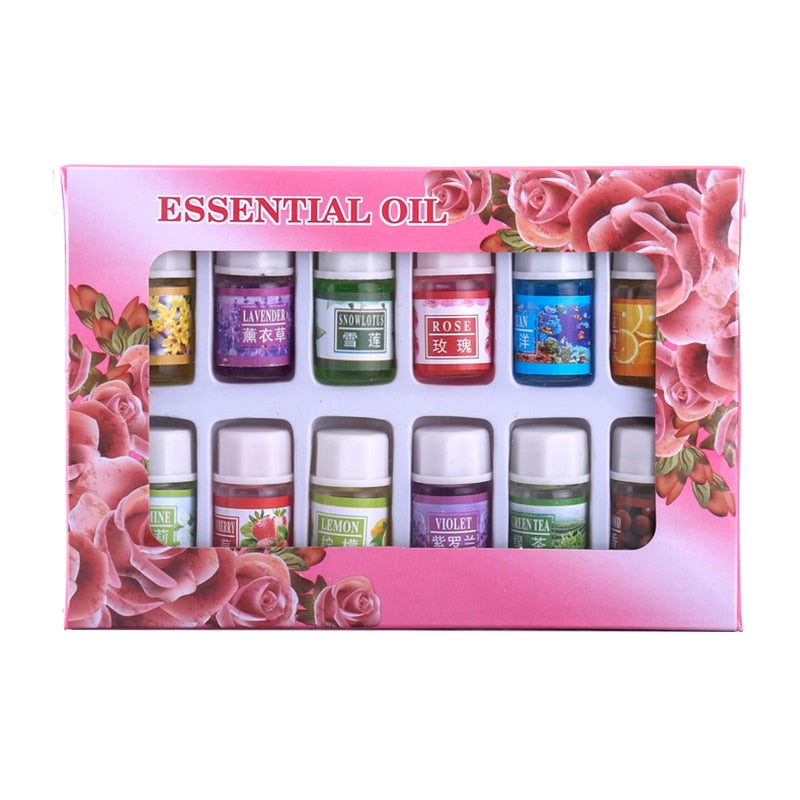 Essential Oils Set for Humidifiers (12 x 3ml) by HitMyNeed