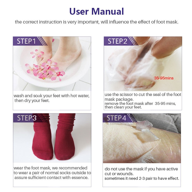 Exfoliating Foot Peel Mask for Dry, Cracked Heels by HitMyNeed
