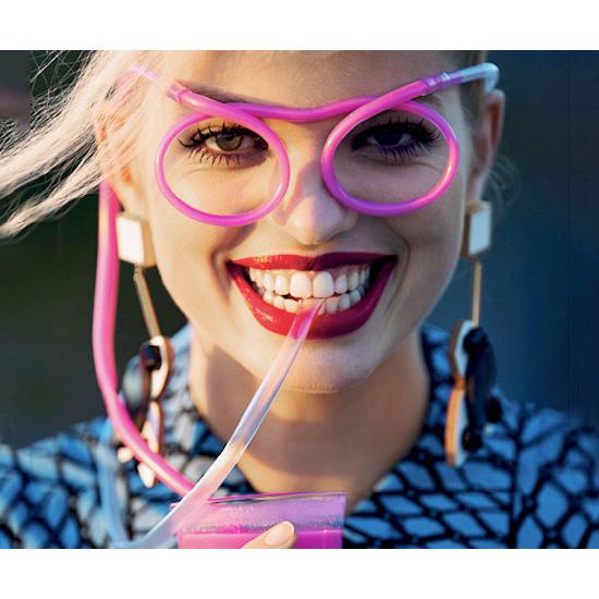 Eyeglasses Shaped Long Plastic Drinking Straw by HitMyNeed