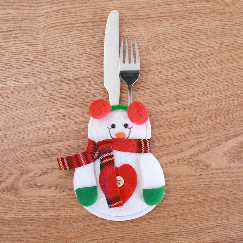 Felt Christmas Utensil Holder Set (8 Pieces) by HitMyNeed