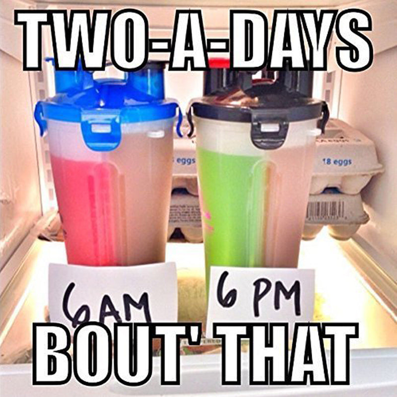 Fitness Dual Sports Bottle Shaker 2-in-1 by HitMyNeed