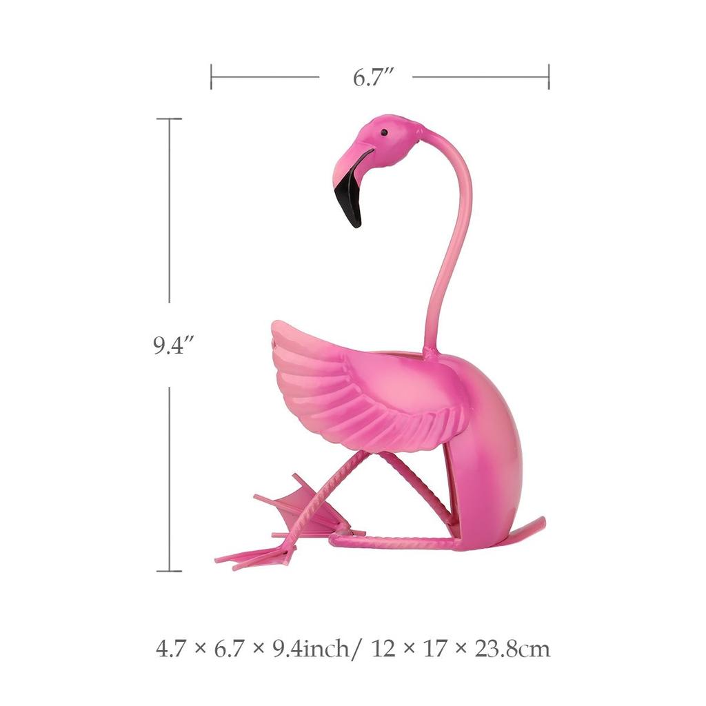 Flamingo Metal Wine Bottle Holder Figurine by HitMyNeed