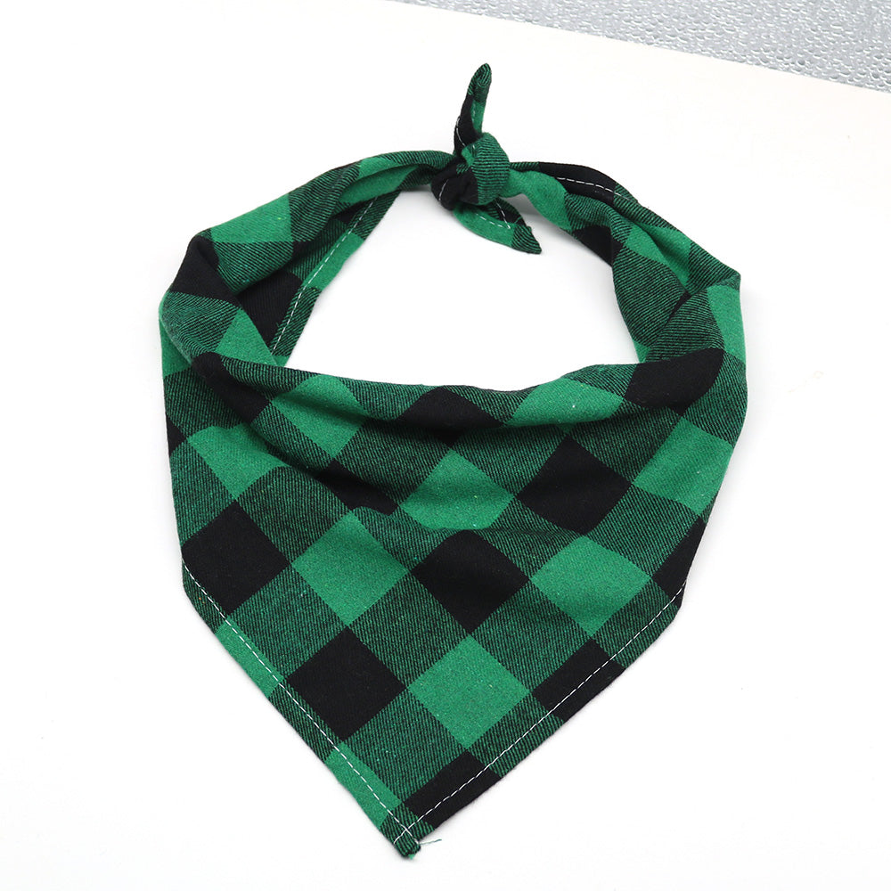 Flannel Dog Bandana Cotton Pet Neck Accessory by HitMyNeed