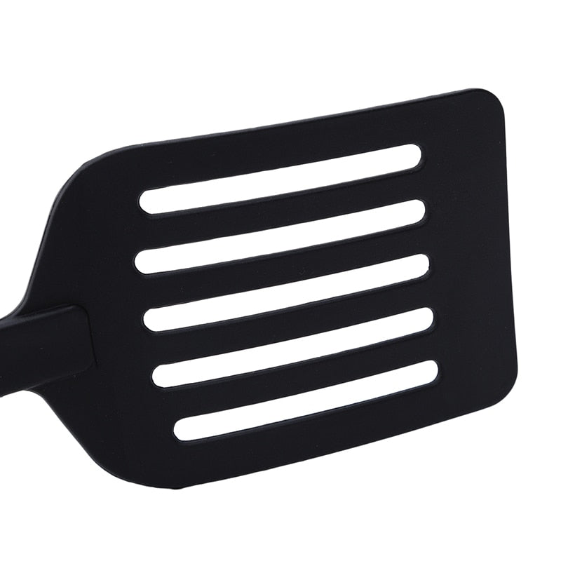 Flat-Tip Nylon Frying Spatula with Steel Handle by HitMyNeed