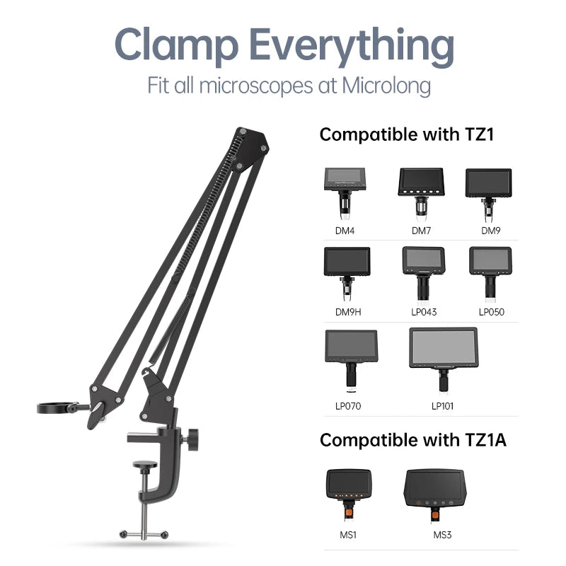 Flexible Microscope Arm Stand for DM4 DM7 DM9 MS1 MS3 by HitMyNeed