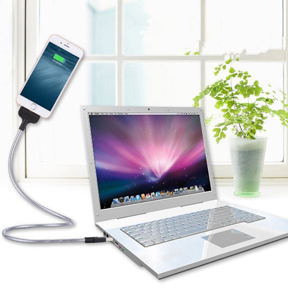 Flexible USB Charging Cable and Smartphone Holder by HitMyNeed