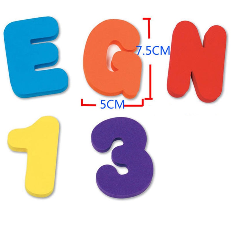 Foam Bathtub Alphabet and Number Letters 36pcs by HitMyNeed