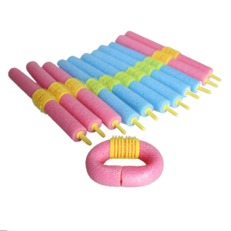Foam Hair Rollers Set of 12 for Heatless Curls by HitMyNeed