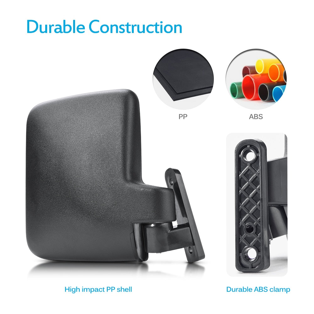 Foldable Golf Cart Side Mirrors, Adjustable Pair by HitMyNeed