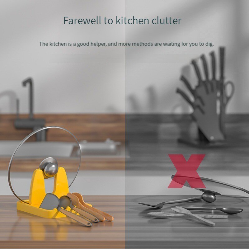 Foldable Pot Lid and Utensil Storage Rack by HitMyNeed