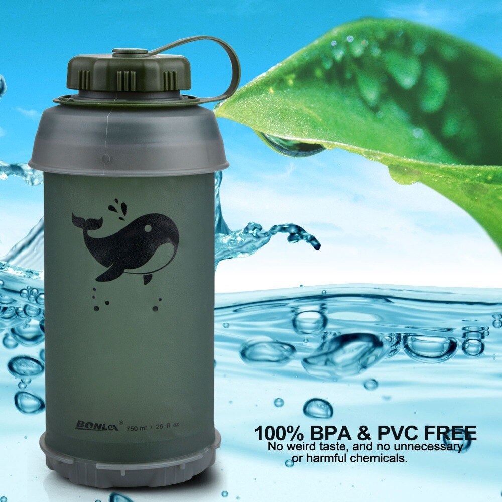 Folding Portable Water Bottle 750ml TPU by HitMyNeed