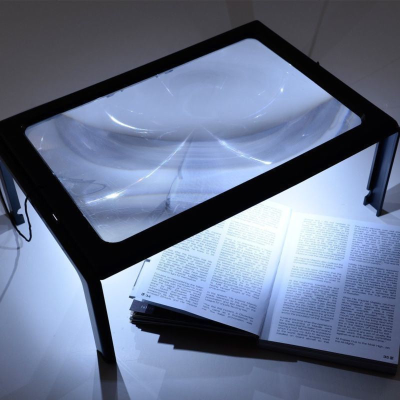 Full Page LED Magnifier Reading Aid A4 3X by HitMyNeed