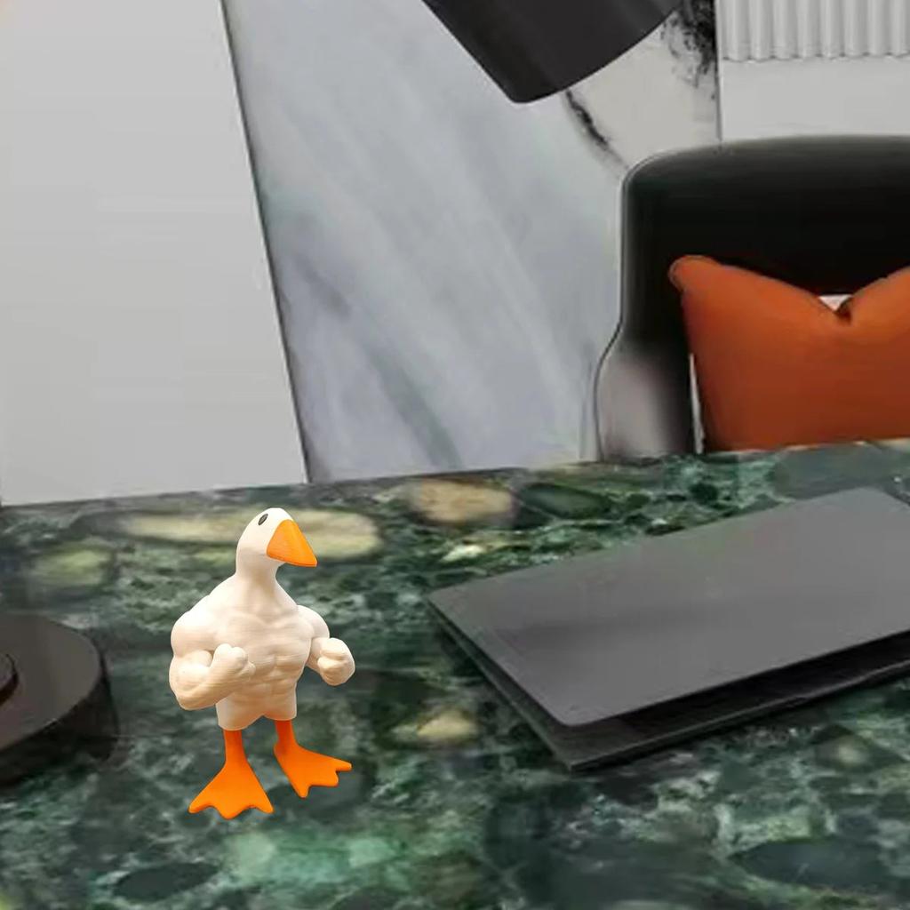 Funny Muscle Duck Resin Statue Ornament by HitMyNeed