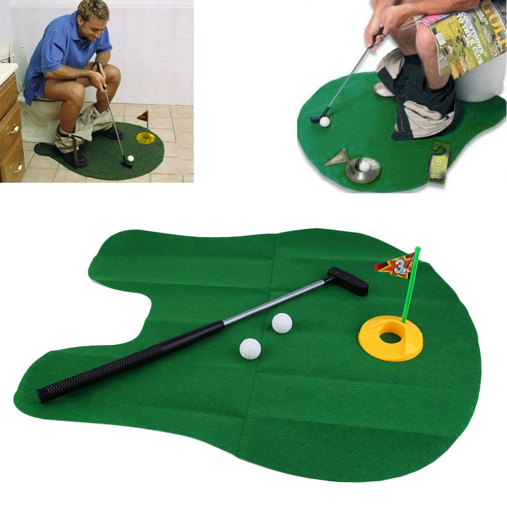 Funny Potty Putter Toilet Golf Putting Game Set by HitMyNeed