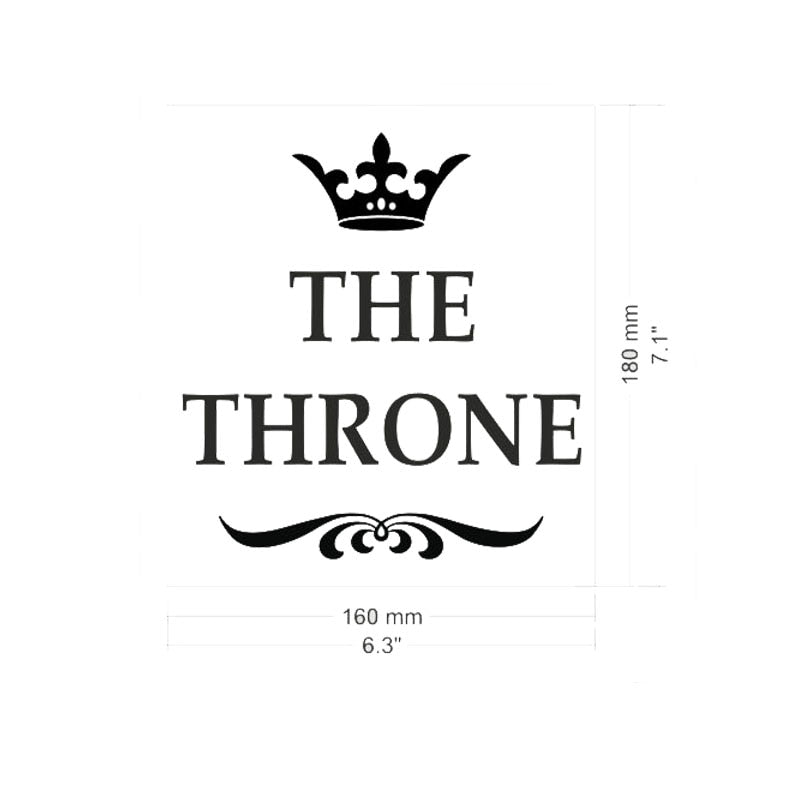Funny Toilet Sticker Decor - The Throne Vinyl Decal by HitMyNeed