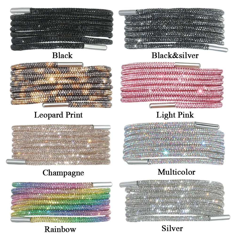 Glitter Rhinestone Shoelaces for Sports & Fashion Shoes by HitMyNeed