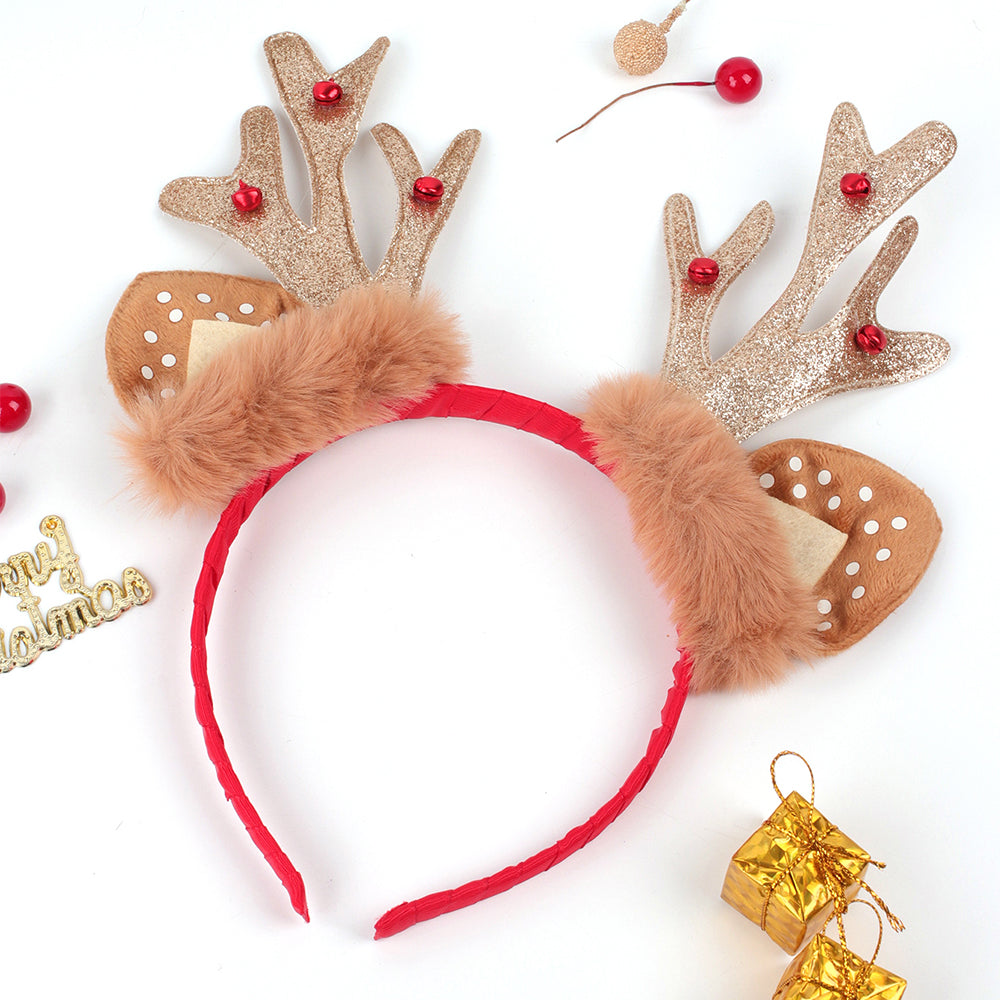 Glittery Christmas Reindeer Antler Headband by HitMyNeed