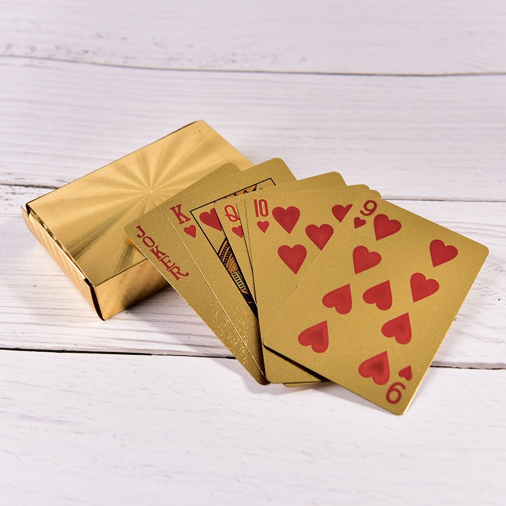 Gold Plated Waterproof Playing Cards Deck by HitMyNeed