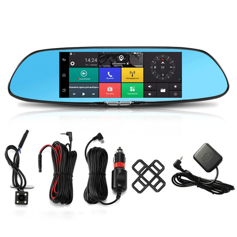 GPS Rear View Mirror Dash Cam with Wi‑Fi & Bluetooth by HitMyNeed