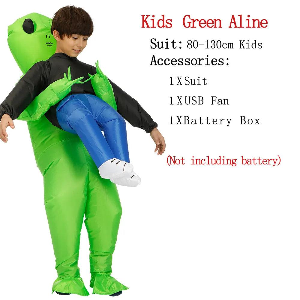 Green Alien Inflatable Costume for Adults & Kids by HitMyNeed