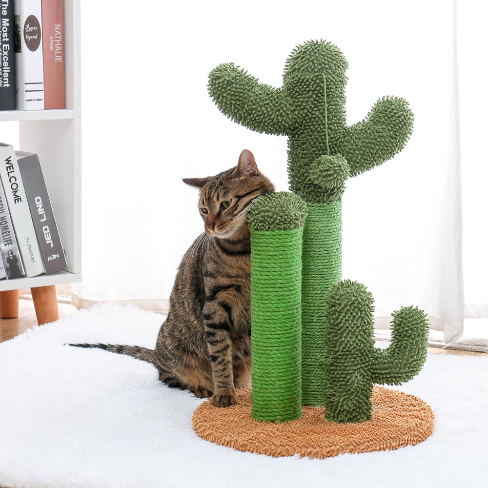 Green Cactus Cat Scratching Post by HitMyNeed