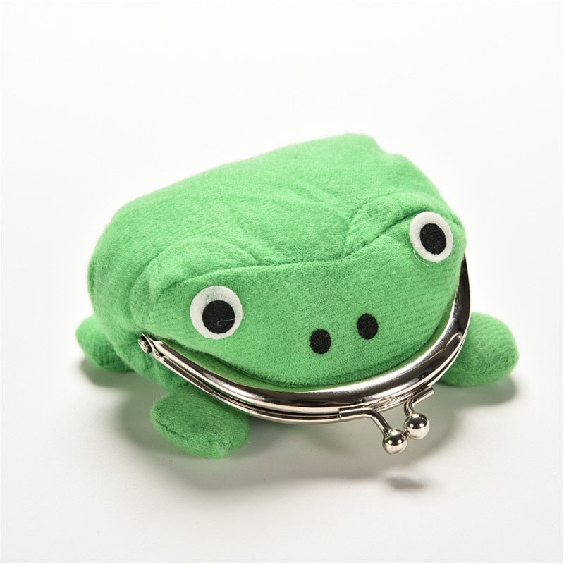 Green Flannel Frog Coin Purse by HitMyNeed